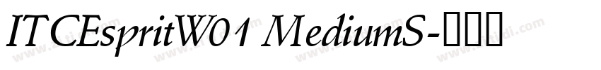 ITCEspritW01 MediumS字体转换